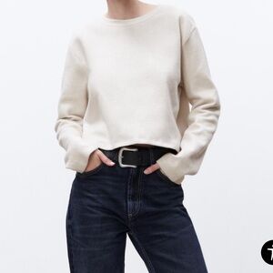ZARA soft feel beige sweater. Size small